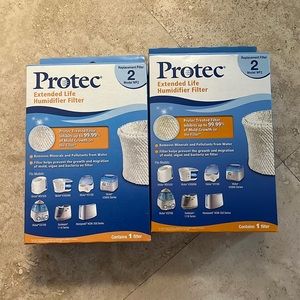 2 NIB Protec Cool Mist Humidifier Filters - Model WF2